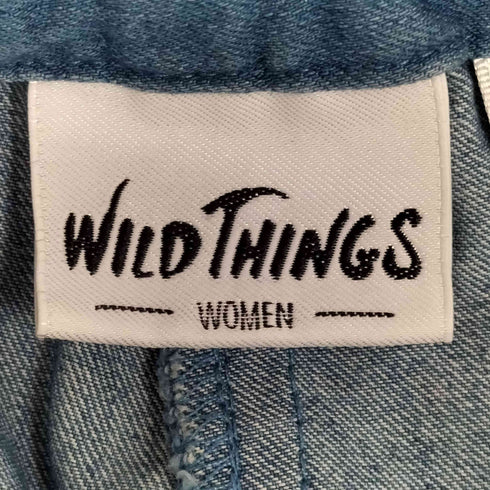 ワイルドシングス WILD THINGS SHELTECH DENIM TUCK WIDE PANTS シェルテック デニム タック ワイドパンツ レディース JPN:M