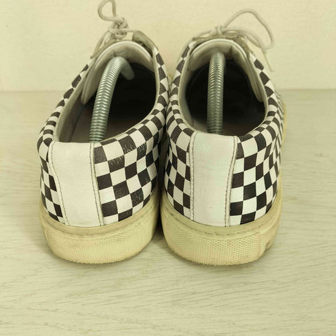 エーエムビー AmB チエッカード レザー スニーカー メンズ EUR:43