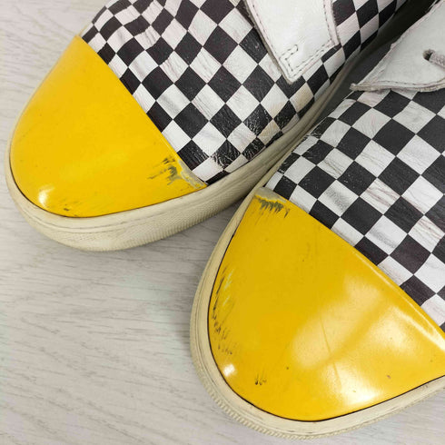 エーエムビー AmB チエッカード レザー スニーカー メンズ EUR:43