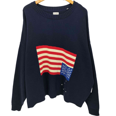 ウィリーチャバリア WILLY CHAVARRIA 2019SS FALLING STAR SWEATER 星条旗 メンズ JPN:L
