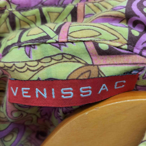 VENISSAC MADE IN USA 幾何学模様 長袖シャツ メンズ import:M