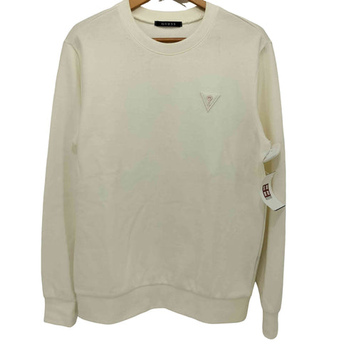ゲス GUESS ワンポイントロゴ刺繍 L/S プルオーバースウェット メンズ import:M