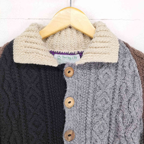 インバーアラン INVERALLAN クレイジーパターンハンドニットカーディガン メンズ