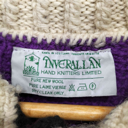 インバーアラン INVERALLAN クレイジーパターンハンドニットカーディガン メンズ