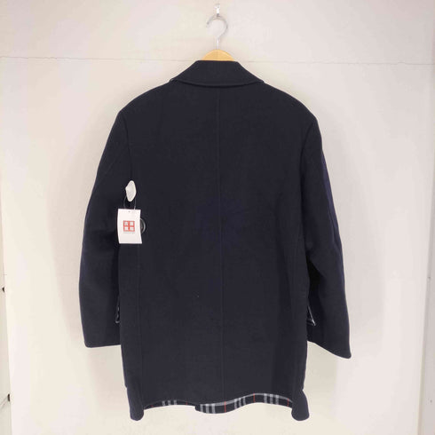 バーバリーズ BURBERRYS 裏地ノバチェック カシミヤ混 ダブルブレスト ハーフコート メンズ JPN:L