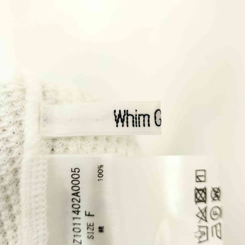 ウィムガゼット Whim Gazette ワッフルバックスリットパンツ レディース FREE
