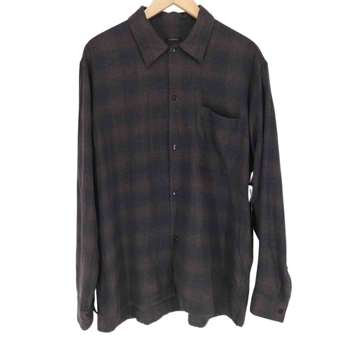コモリ COMOLI 22AW ウールチェックオープンカラーシャツ メンズ JPN:2