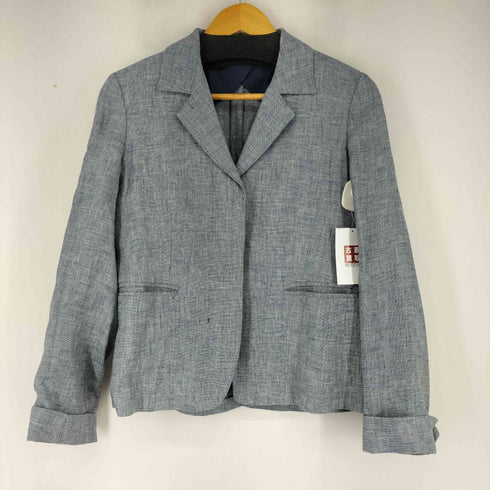 マックスマーラ MAX MARA イタリア製 白タグ リネンテーラードジャケット&スカート レディース 38