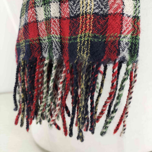 コムデギャルソンオム COMME des GARCONS HOMME チェック柄 フリンジマフラー メンズ