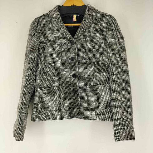 エスマックスマーラ S Max Mara ネップ テーラードジャケット&スカート レディース JKT:36 PNT:34