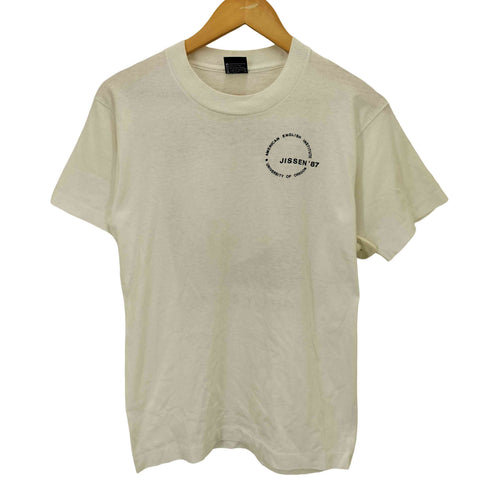 90S USA製 SCREEN STARS ボディ シングルステッチ サークル カレッジ プリント Tシャツ メンズ import:M