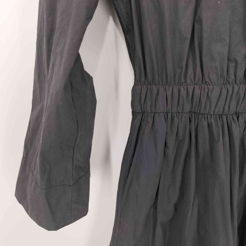 ザラ ZARA ナイロン マキシ シャツワンピース レディース import:S