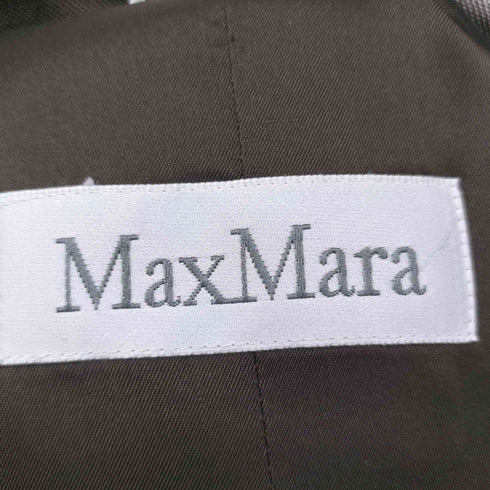 マックスマーラ MAX MARA イタリア製 白タグ ウールシルク テーラードジャケット レディース 36