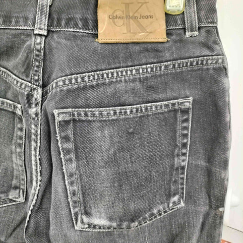カルバンクラインジーンズ Calvin Klein Jeans 90S-00S ブラックデニム ストレート パンツ レディース W32