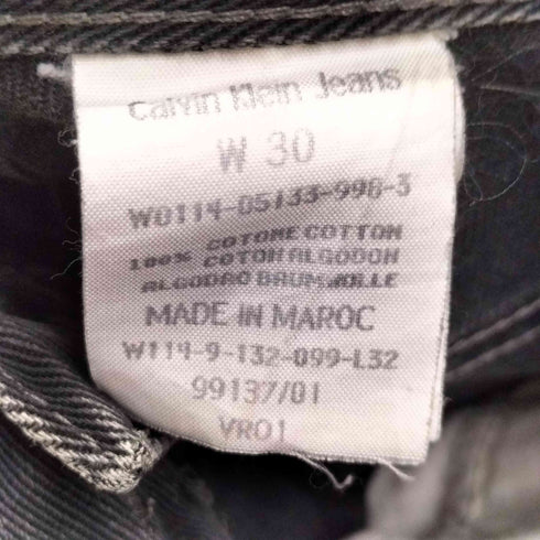 カルバンクラインジーンズ Calvin Klein Jeans 90S-00S ブラックデニム ストレート パンツ レディース W32