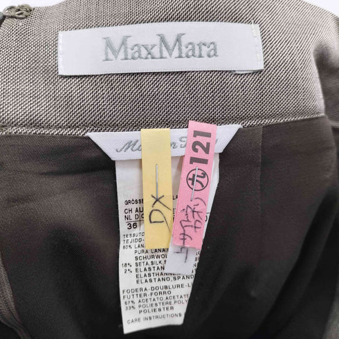 マックスマーラ MAX MARA イタリア製 白タグ ウールシルク スカート レディース 36