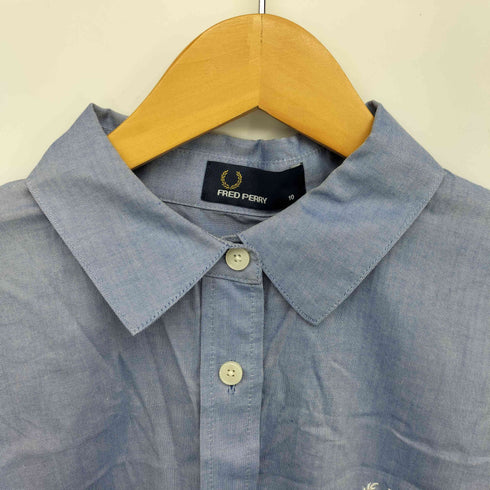 フレッドペリー FRED PERRY 月桂樹刺繍 バックプリーツ シャツ レディース UK:10