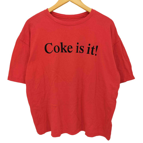 90-00S Coke is it 企業プリント クルーネック Tシャツ メンズ