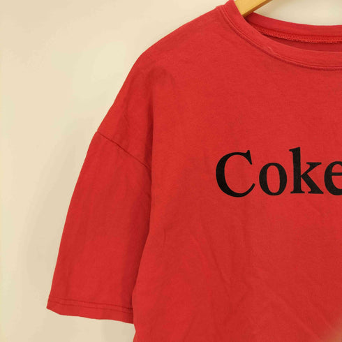 90-00S Coke is it 企業プリント クルーネック Tシャツ メンズ