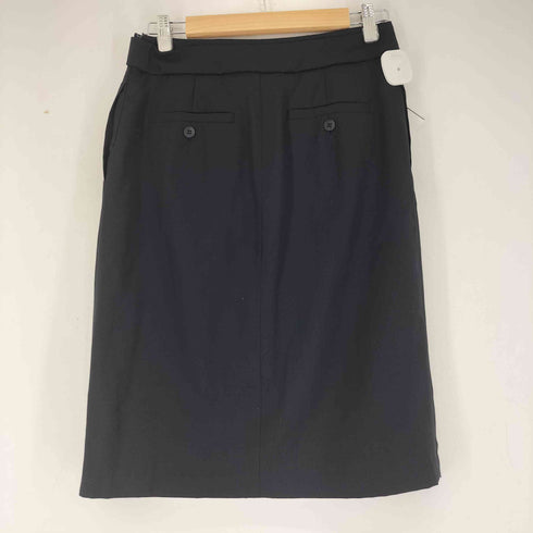 マックスマーラ MAX MARA イタリア製 白タグ ウールセンタースリットスカート レディース 34