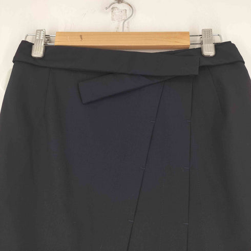 マックスマーラ MAX MARA イタリア製 白タグ ウールセンタースリットスカート レディース 34