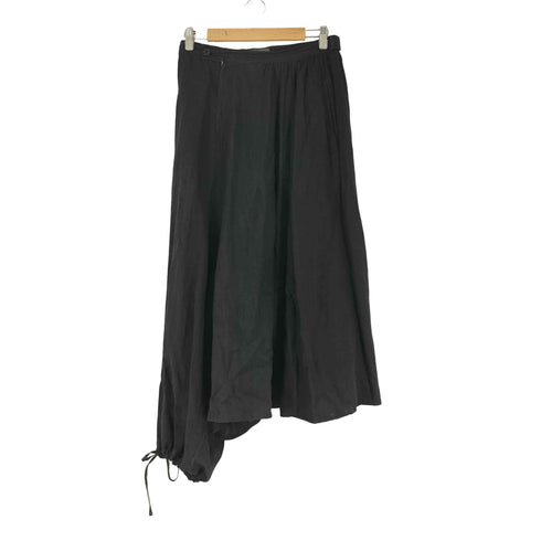 ヨウジヤマモトプリュスノアール YOHJI YAMAMOTO+NOIR リネン アシンメトリーワイドスカートパンツ レディース 1