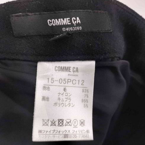 コムサ COMME CA ウールナイロン ワイドプリーツパンツ レディース 11