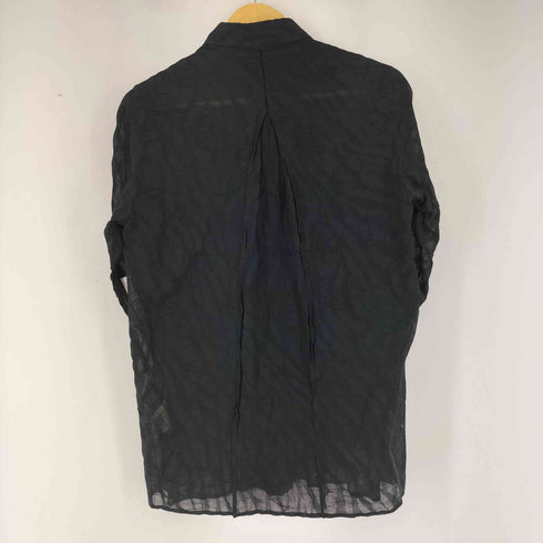 ヨウジヤマモトプリュスノアール YOHJI YAMAMOTO+NOIR コットンリネン 比翼デザイン 膨れシアーシャツ レディース 1