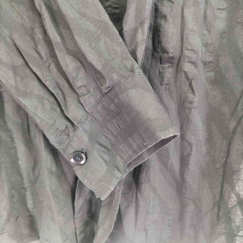ヨウジヤマモトプリュスノアール YOHJI YAMAMOTO+NOIR コットンリネン 比翼デザイン 膨れシアーシャツ レディース 1