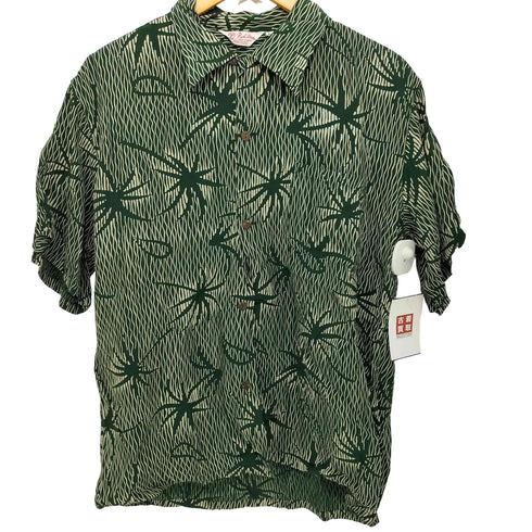 パールダイバー pearl diver 90-00S S/S レーヨン 総柄 アロハシャツ メンズ import:L