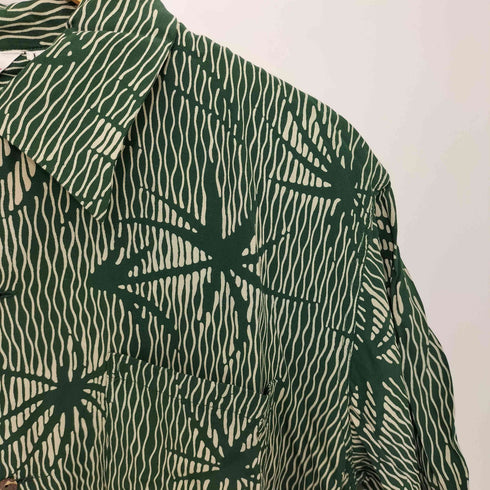 パールダイバー pearl diver 90-00S S/S レーヨン 総柄 アロハシャツ メンズ import:L