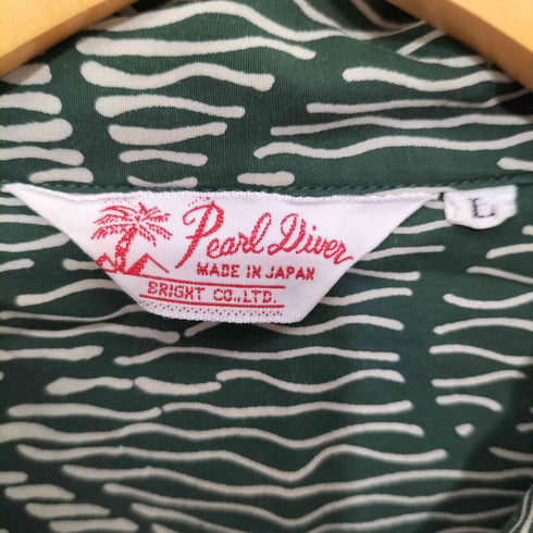 パールダイバー pearl diver 90-00S S/S レーヨン 総柄 アロハシャツ メンズ import:L