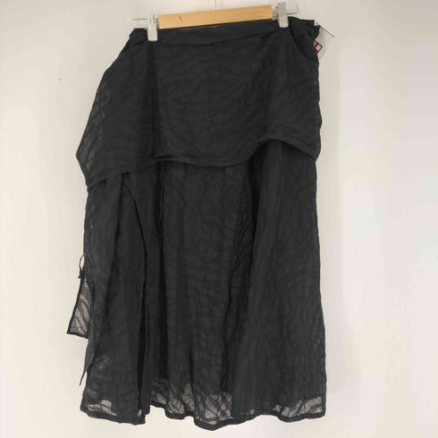 ヨウジヤマモトプリュスノアール YOHJI YAMAMOTO+NOIR コットンリネン混紡 膨れシアーレイヤードスカート レディース 1