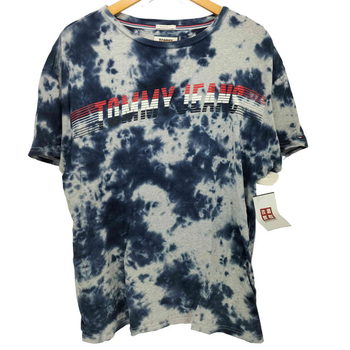 トミージーンズ tommy jeans タイダイ染め S/S クルーネックプリントTシャツ メンズ import:M
