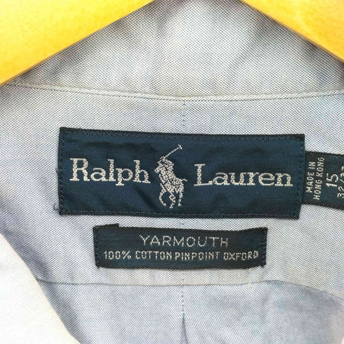 ラルフローレン RALPH LAUREN YARMOUTH ポニー刺繍 ボタンダウン S/S オックスフォード シャツ メンズ 15 32/33