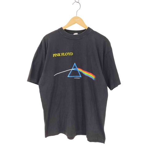 90S 95年© DARK SIDE OF THE MOON バンドプリントクルーネックTシャツ 裾袖ダブル メンズ