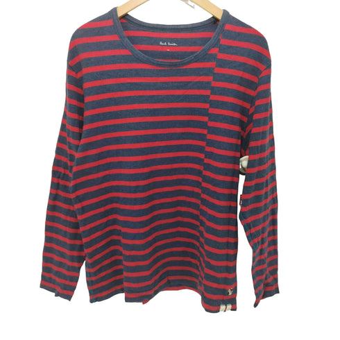ポールスミス Paul Smith ボーダー クルーネック ロングスリーブ Tシャツ メンズ LL