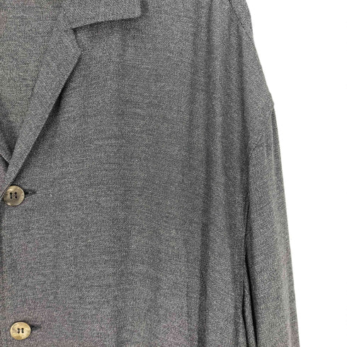 ワイズフォーメン Ys for men 90-00S 茶タグ サイドスリット レーヨン 開襟 オープンカラー L/S ロング シャツ メンズ