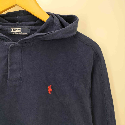 ポロバイラルフローレン Polo by RALPH LAUREN 90-00S ポニー 刺繍 スナップ ヘンリーネック プルオーバー パーカー メンズ