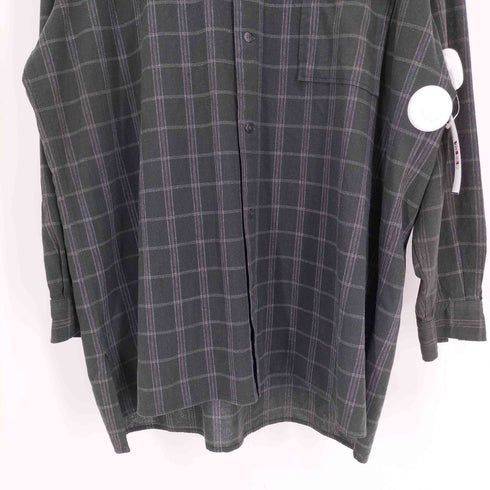 ワイズフォーメン Ys for men 90-00S 茶タグ アクリル コットン L/S チェック シャツ メンズ