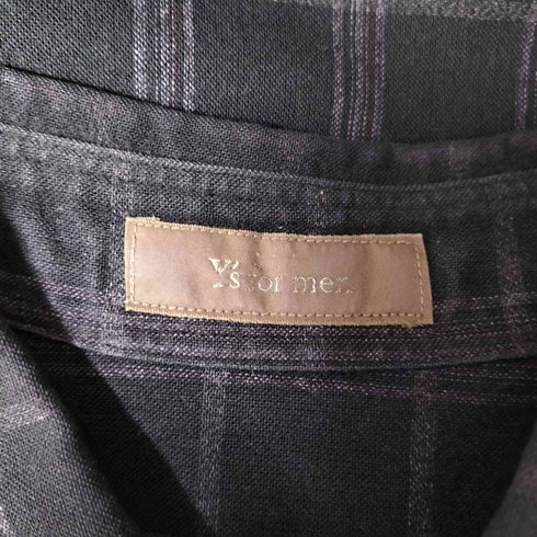 ワイズフォーメン Ys for men 90-00S 茶タグ アクリル コットン L/S チェック シャツ メンズ