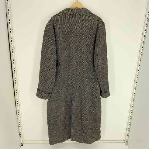 ヨウジヤマモトプールオム Yohji Yamamoto POUR HOMME 01AW ギャングスター期 ツイード ウール リネン ロング チェスター コート メンズ JPN:3