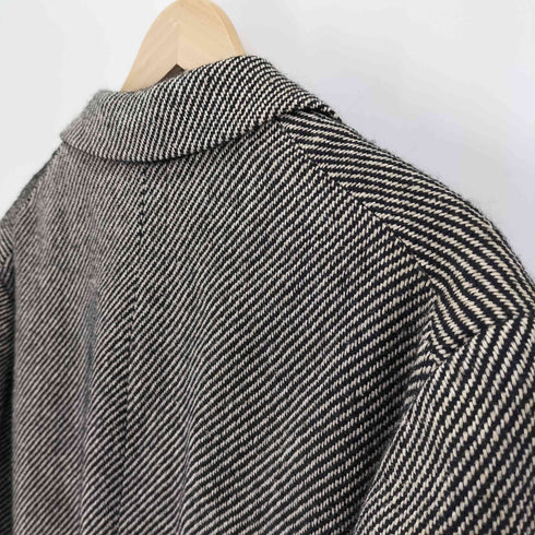 ヨウジヤマモトプールオム Yohji Yamamoto POUR HOMME 01AW ギャングスター期 ツイード ウール リネン ロング チェスター コート メンズ JPN:3