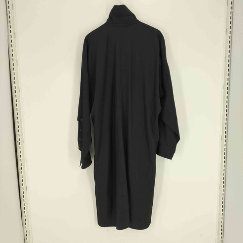 ヨウジヤマモトプールオム Yohji Yamamoto POUR HOMME 17AW WOOL GABARDINE ウール ギャバジン 4連ボタン スタンドカラー L/S ロング シャツ メンズ JPN:3