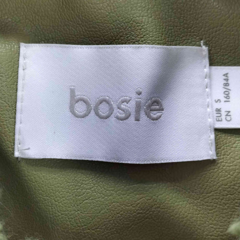 BASIE 袖フェイクレザー切替 ボアジャケット レディース JPN:S