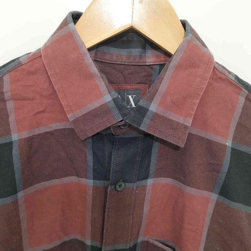 アルマーニエクスチェンジ ARMANI EXCHANGE チェック柄 レギュラーカラーシャツ メンズ M