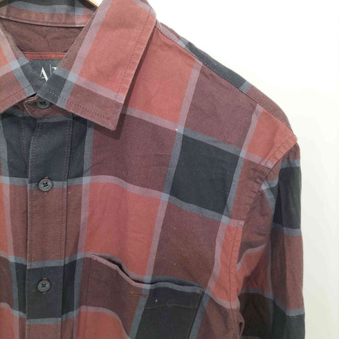 アルマーニエクスチェンジ ARMANI EXCHANGE チェック柄 レギュラーカラーシャツ メンズ M