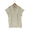 WEE9S big collar frill half blouse ビッグカラー フリル ハーフ ブラウス レディース FREE
