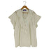 WEE9S big collar frill half blouse ビッグカラー フリル ハーフ ブラウス レディース FREE