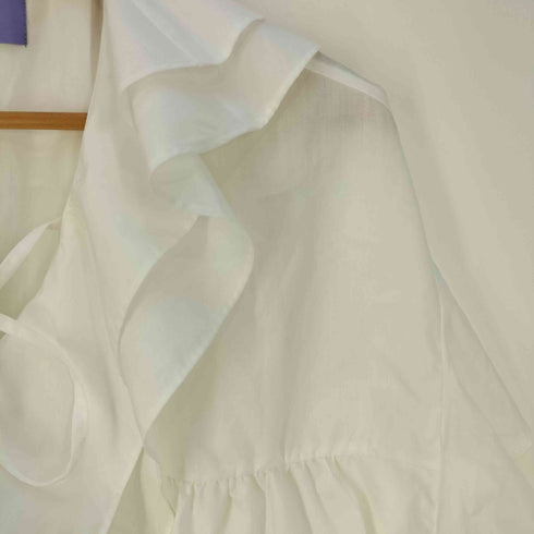 WEE9S big collar frill half blouse ビッグカラー フリル ハーフ ブラウス レディース FREE